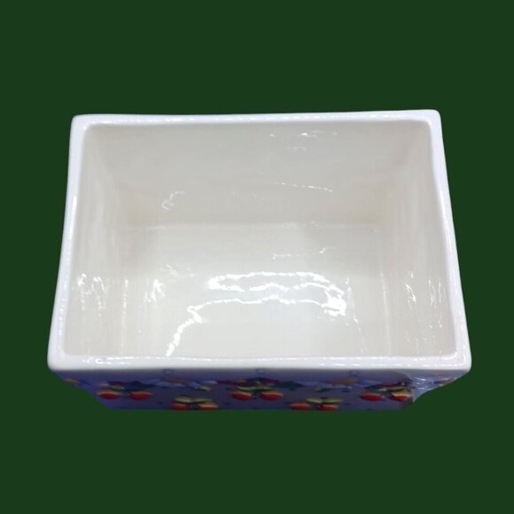 Mary Engelbreit Ceramic Floral & Cherry Design Canister With Lid - Picture 8 of 12